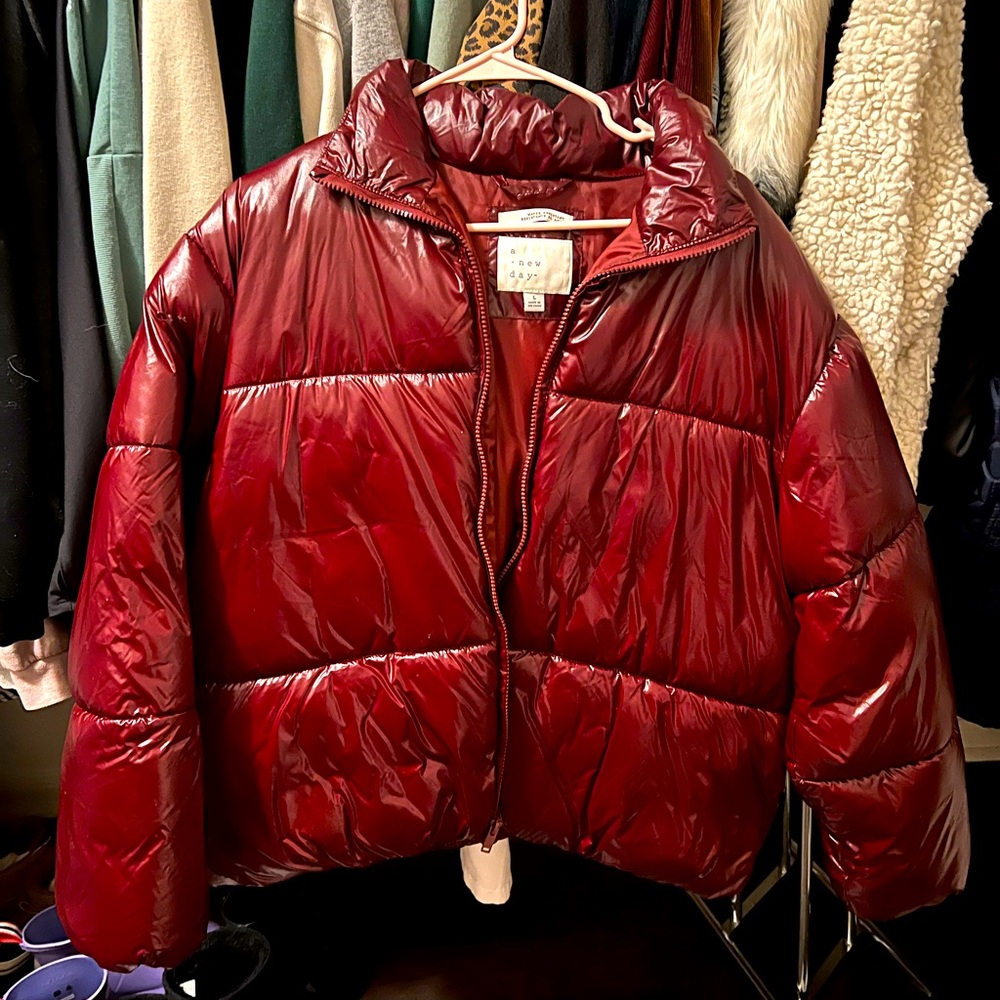 Women's Red Puffer Jacket